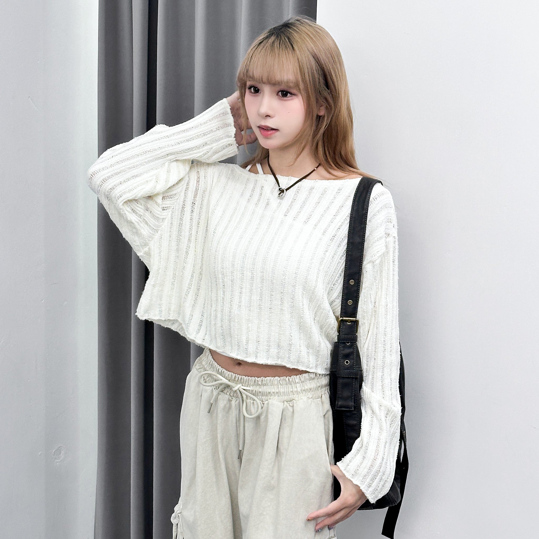 SUMMER ROUND NECK KNITWEAR/ 3色