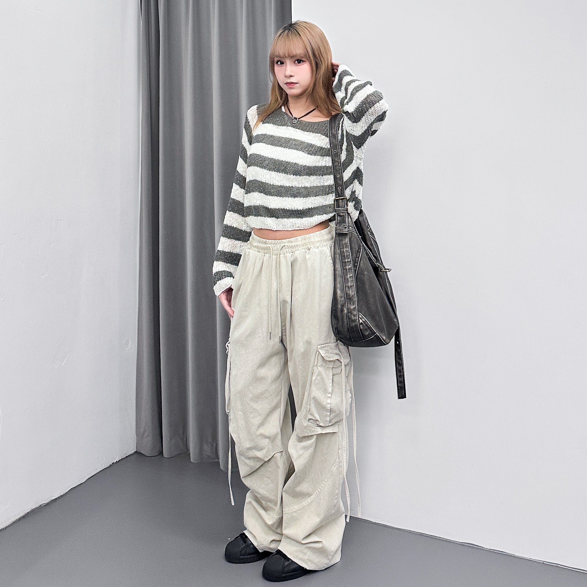 [長短帶可替換] 2-WAY PIGMENT SHOULDER AND CROSS BAG/ 3色