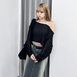 SUMMER ROUND NECK KNITWEAR/ 3色