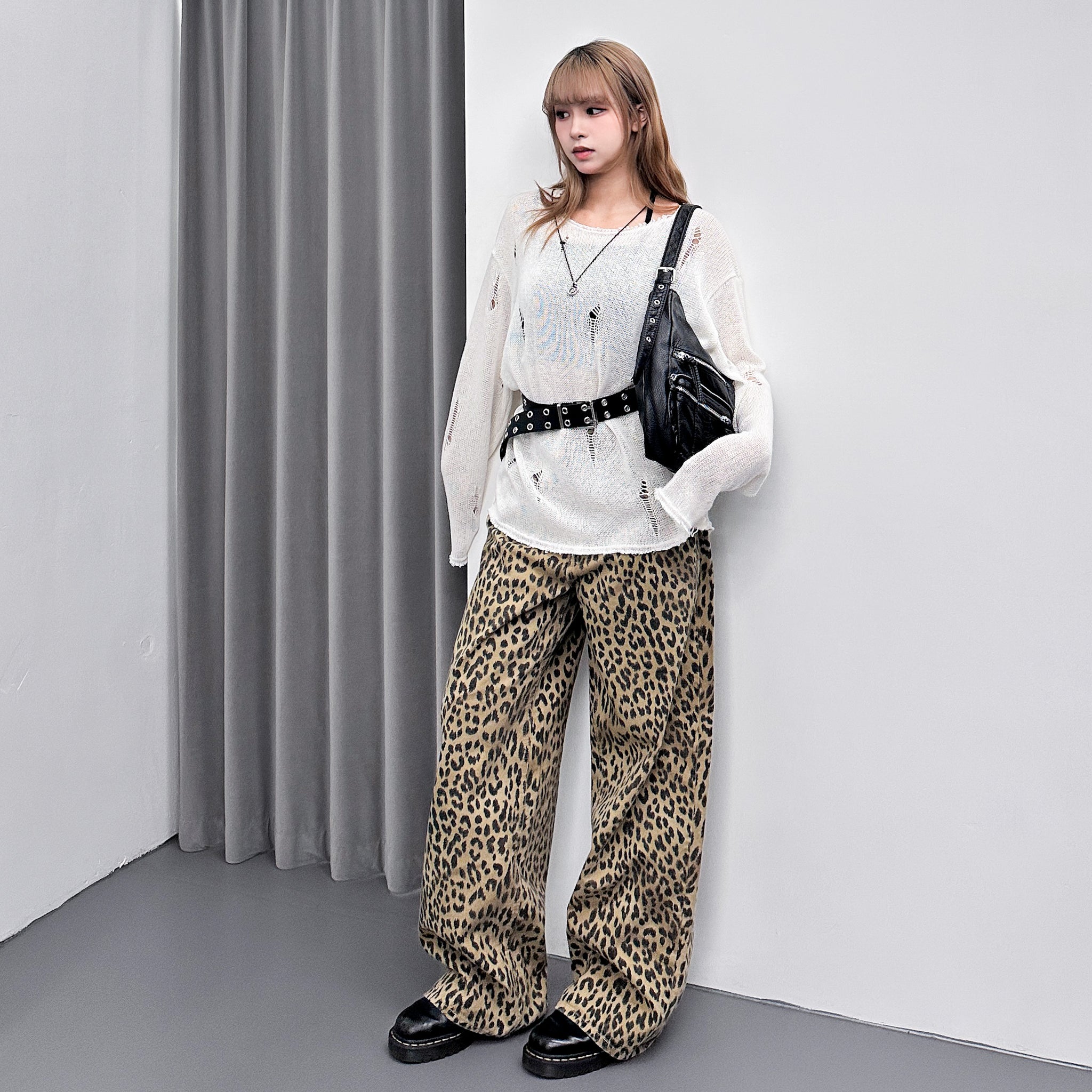 [UNISEX] SUMMER LOOSE DAMAGE KNIT/ 2色