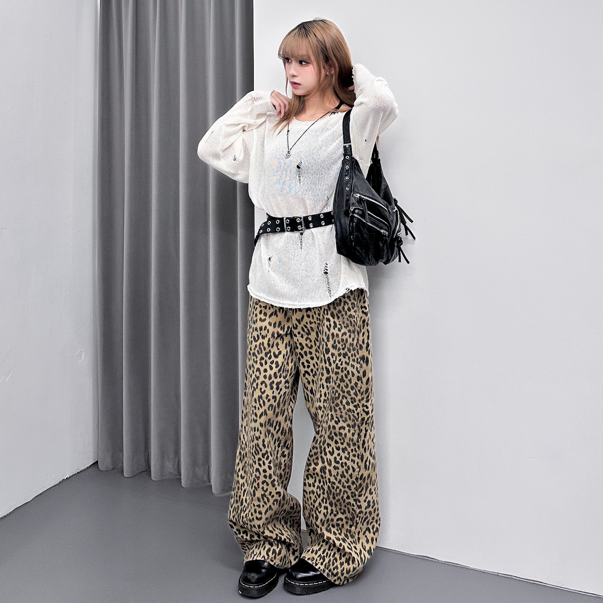 [UNISEX] SUMMER LOOSE DAMAGE KNIT/ 2色