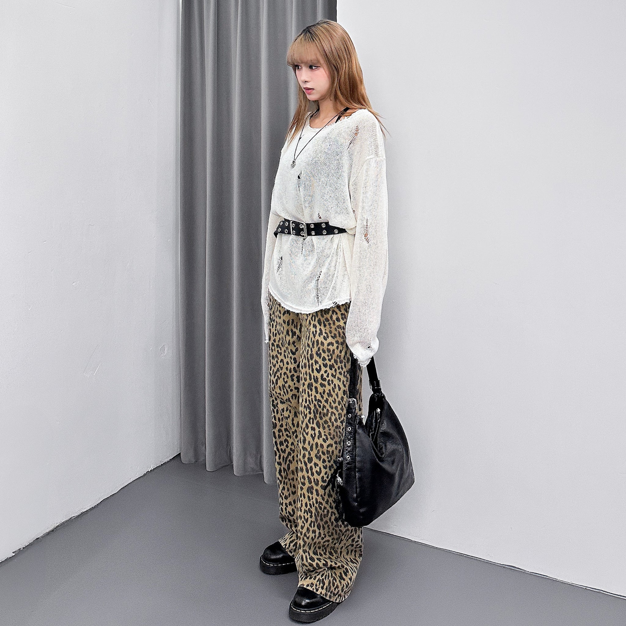 [BEST 靚CUTTING] SUMMER LEOPARD WIDE PANTS/ 2色