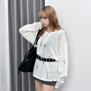 VINTAGE WASHING GREY SKIRT PANTS/ 1色