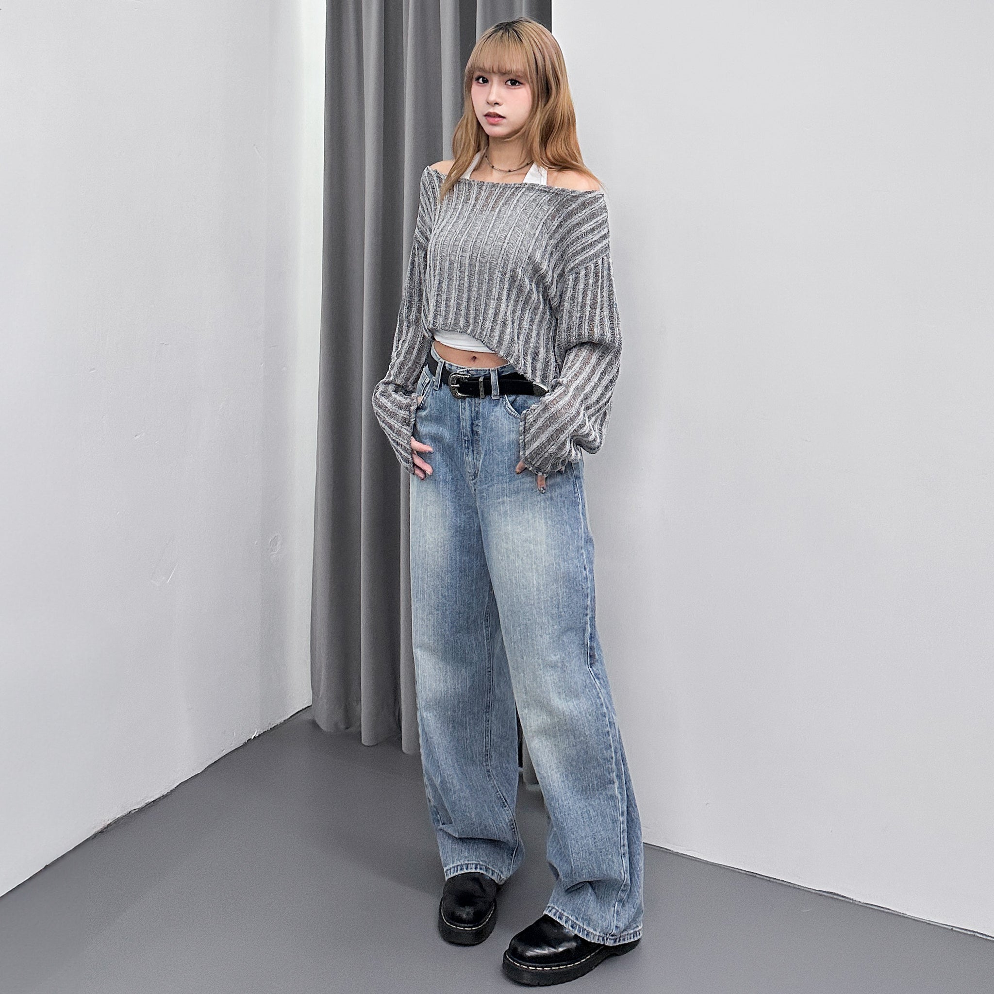 SUMMER ROUND NECK KNITWEAR/ 3色