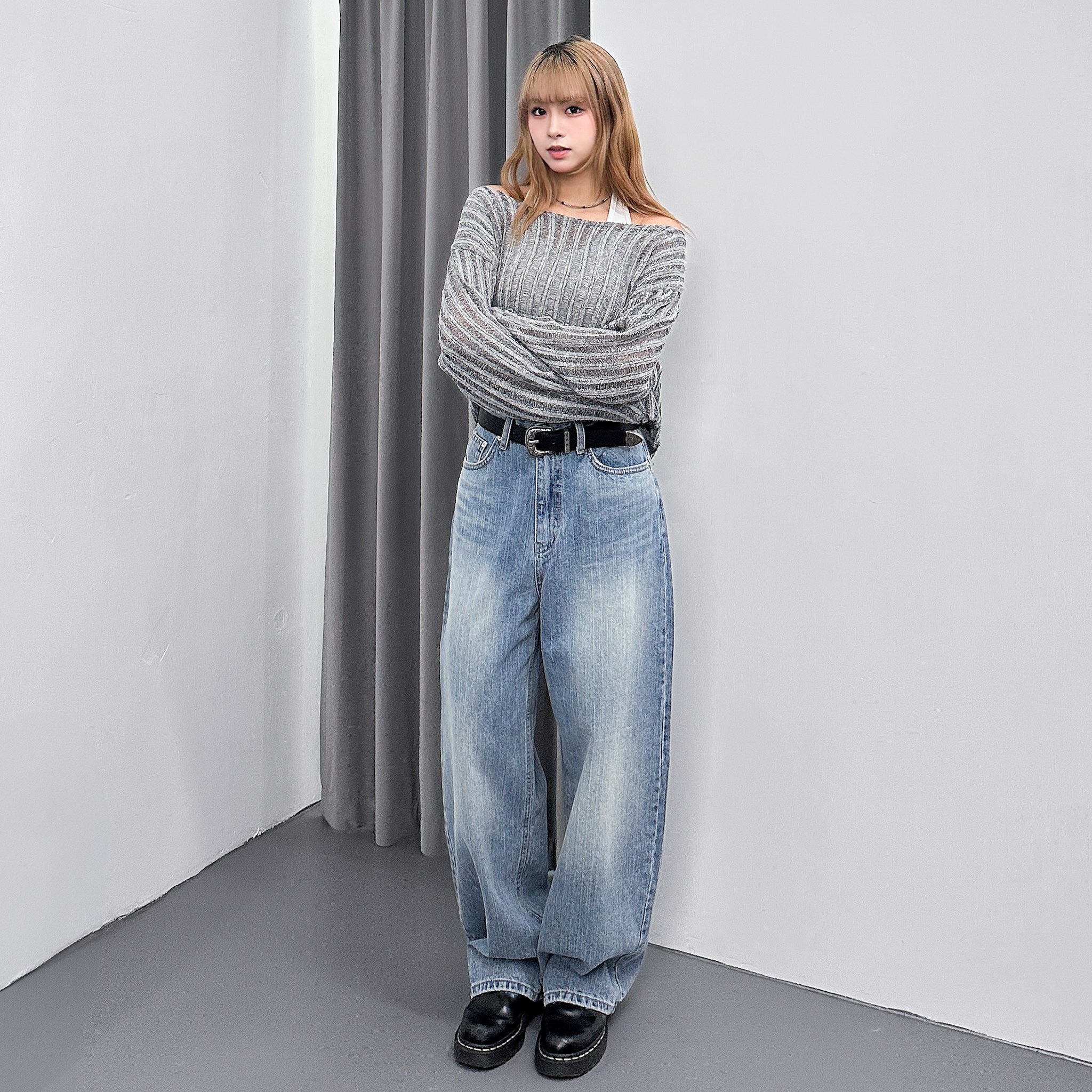 SUMMER ROUND NECK KNITWEAR/ 3色