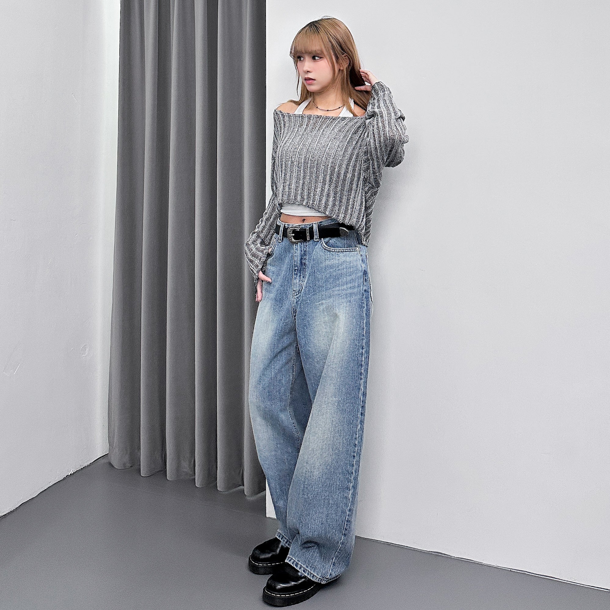 SUMMER ROUND NECK KNITWEAR/ 3色