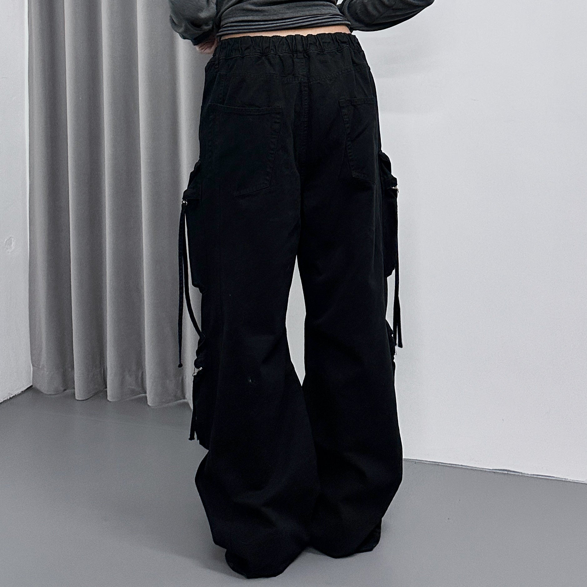 [UNISEX] 重磅3D POCKET WIDE PANTS/ 1色