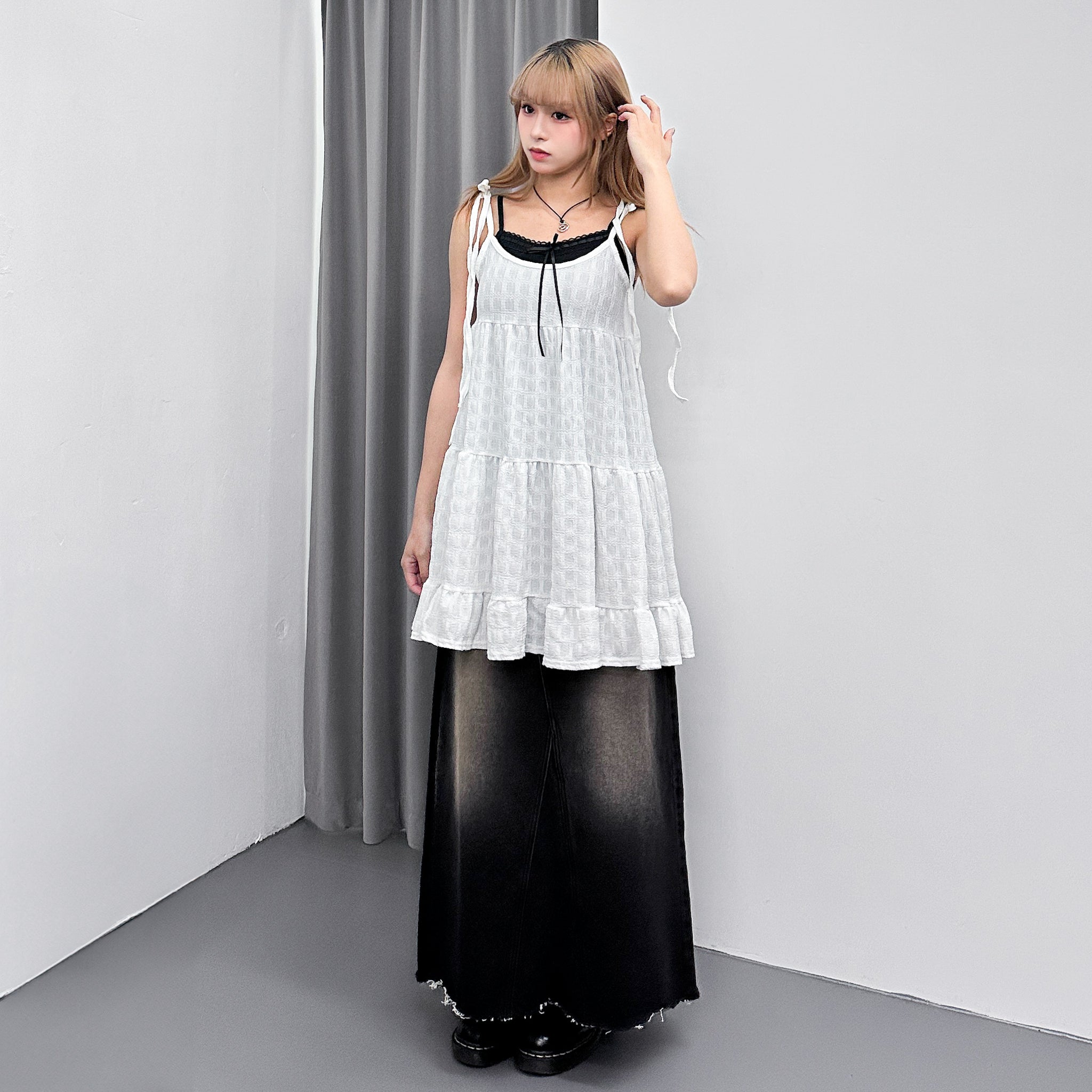 PADDED RIBBON CAMI TOP/ 3色