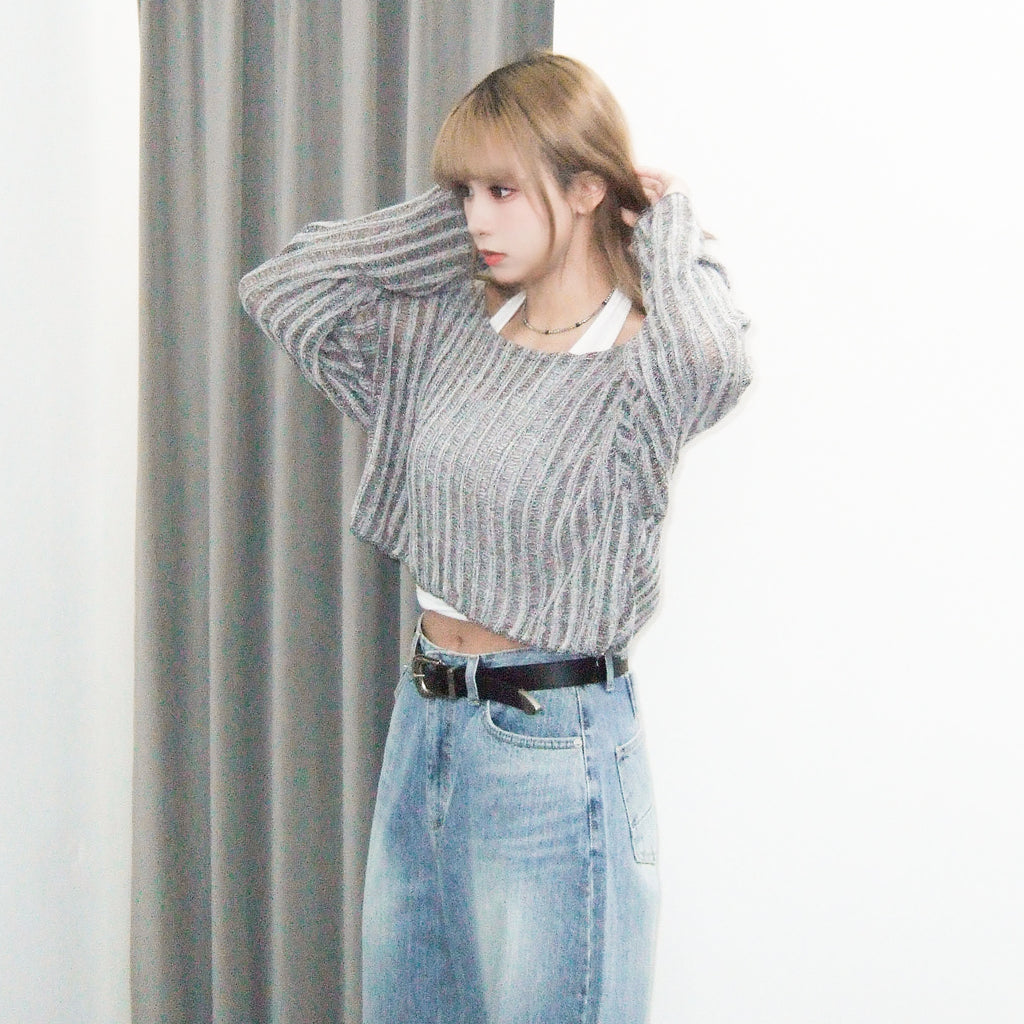 SUMMER ROUND NECK KNITWEAR/ 3色