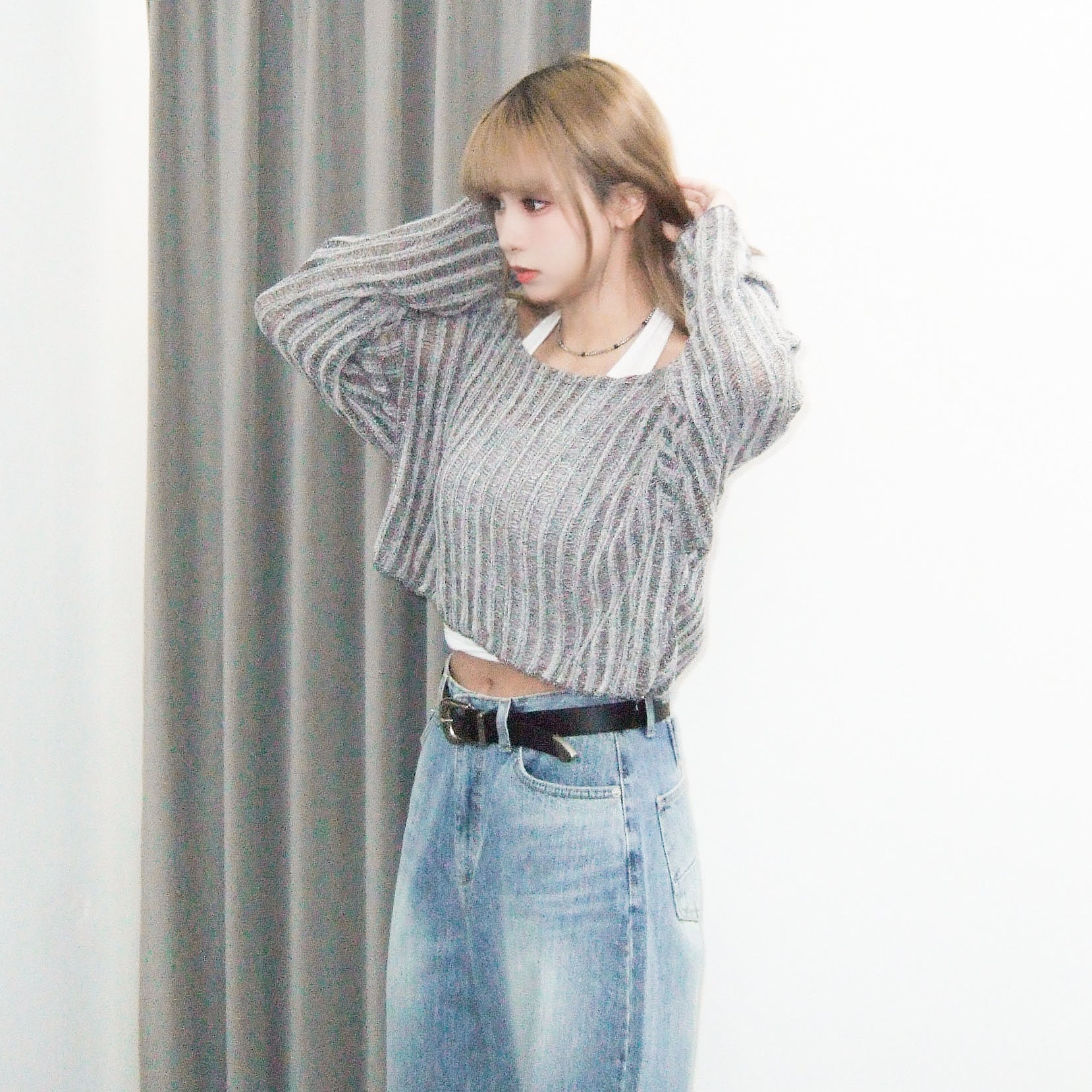 SUMMER ROUND NECK KNITWEAR/ 3色
