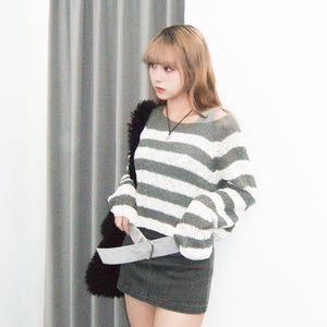 VINTAGE WASHING GREY SKIRT PANTS/ 1色