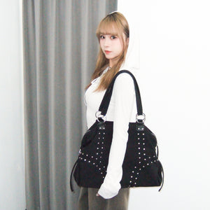 STUD NYLON SHOULDER BAG/ 1色