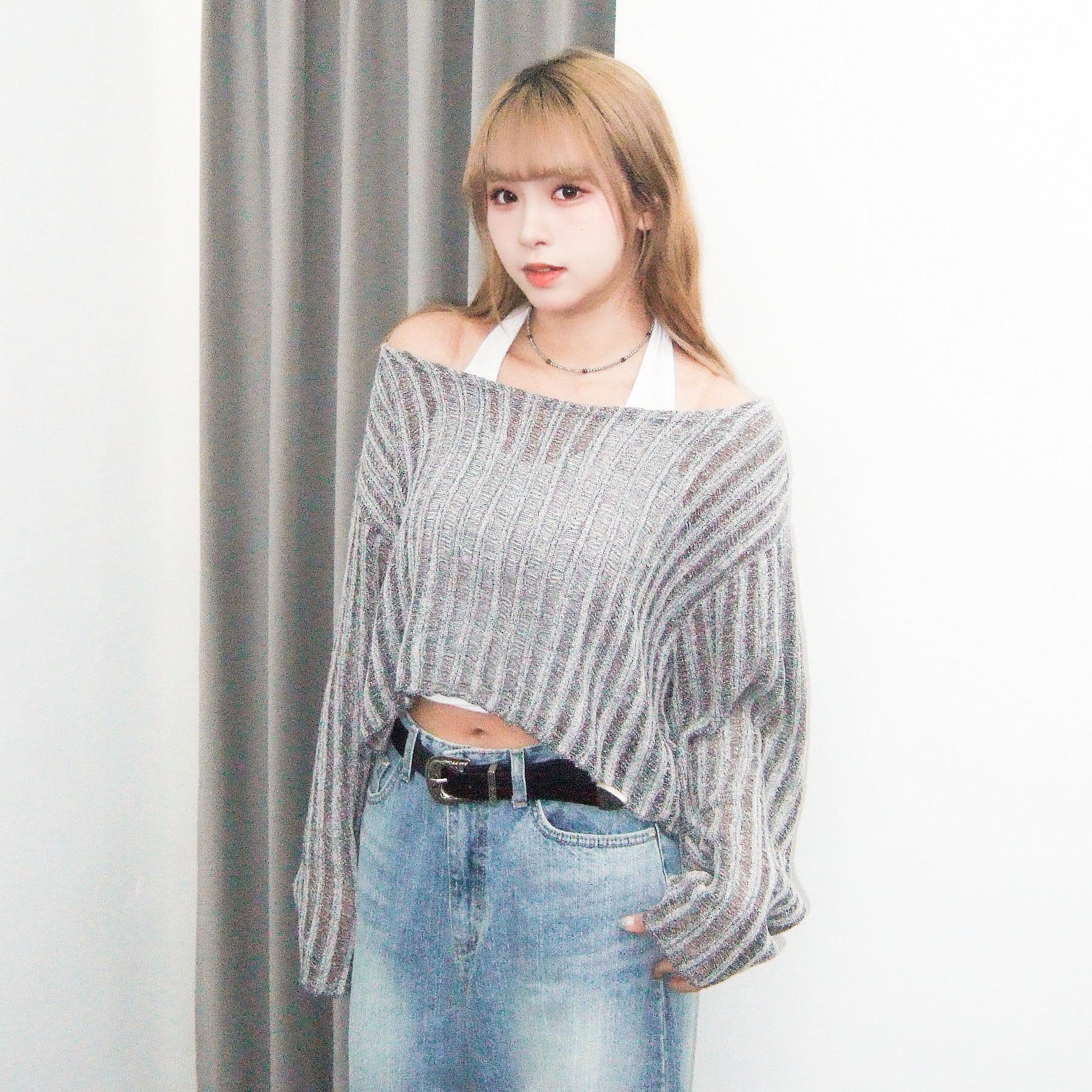 SUMMER ROUND NECK KNITWEAR/ 3色