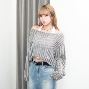 SUMMER ROUND NECK KNITWEAR/ 3色