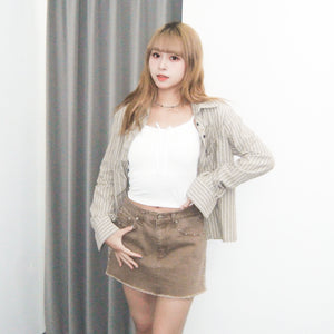 PADDED RIBBON CAMI TOP/ 3色
