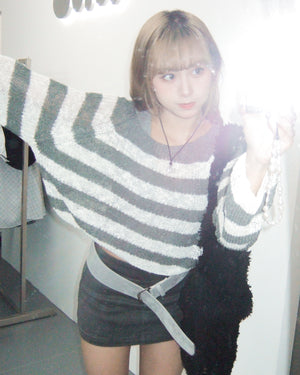 VINTAGE WASHING GREY SKIRT PANTS/ 1色