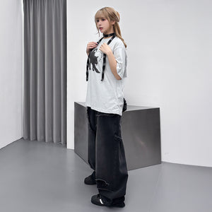 [UNISEX] BLACK CAT OVERFIT TEE/ 1色