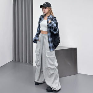 [UNISEX] SUPER WIDE BIG POCKET SWEATPANTS/ 1色