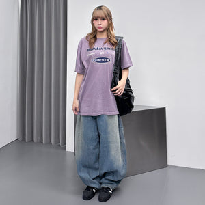 [SUMMER] 銀釘SLUB竹節棉輕盈薄款BALLOON DENIM PANTS/ 1色