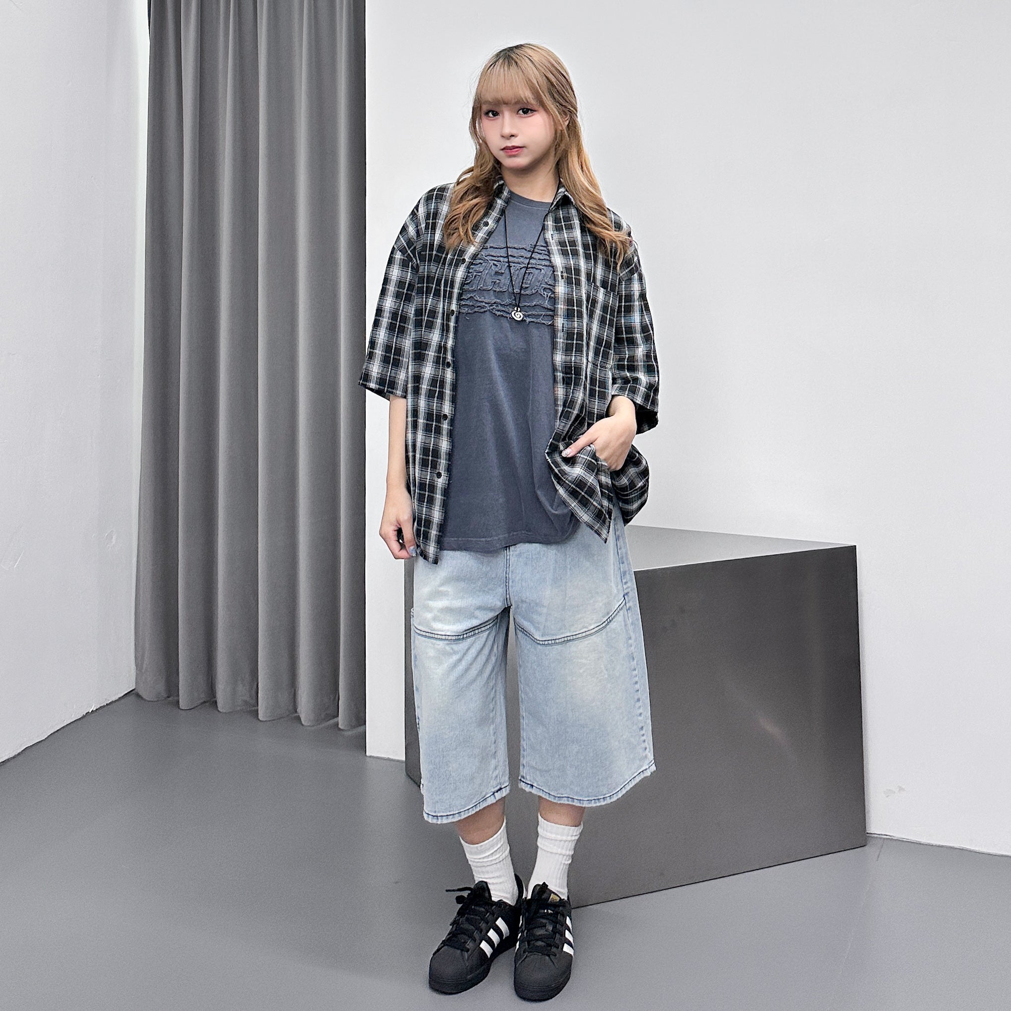 [UNISEX] 刺繡3D GHOST OVERSIZE TEE/ 3色