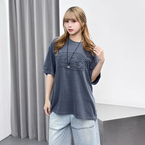 [UNISEX] 刺繡3D GHOST OVERSIZE TEE/ 3色