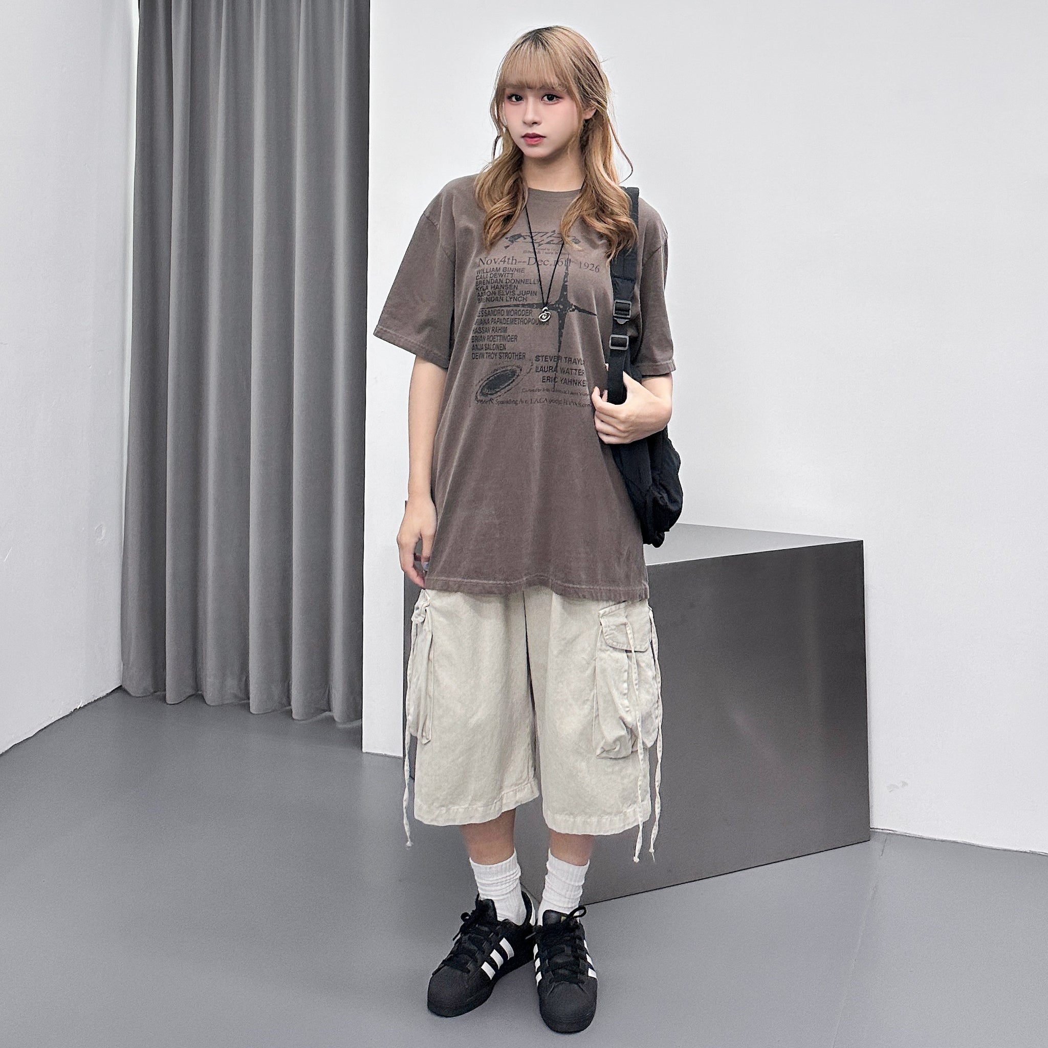 [UNISEX] TIME FLIES OVERSIZE TEE/ 2色