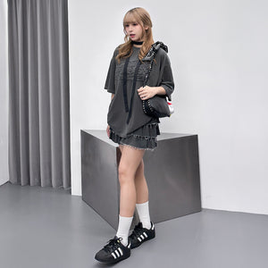 PIGMENT FRINGE RUFFLE SKIRT PANTS/ 2色