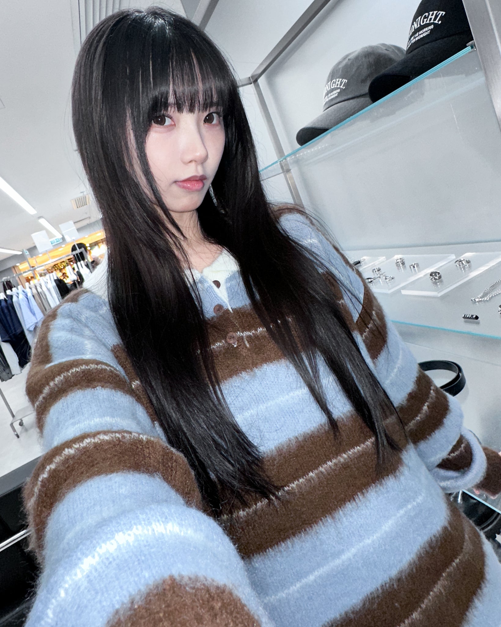 MOHAIR STRIPE KNITWEAR/ 3色