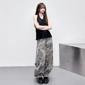 DAMAGE HALTER NECK SLEEVELESS KNIT/ 2色