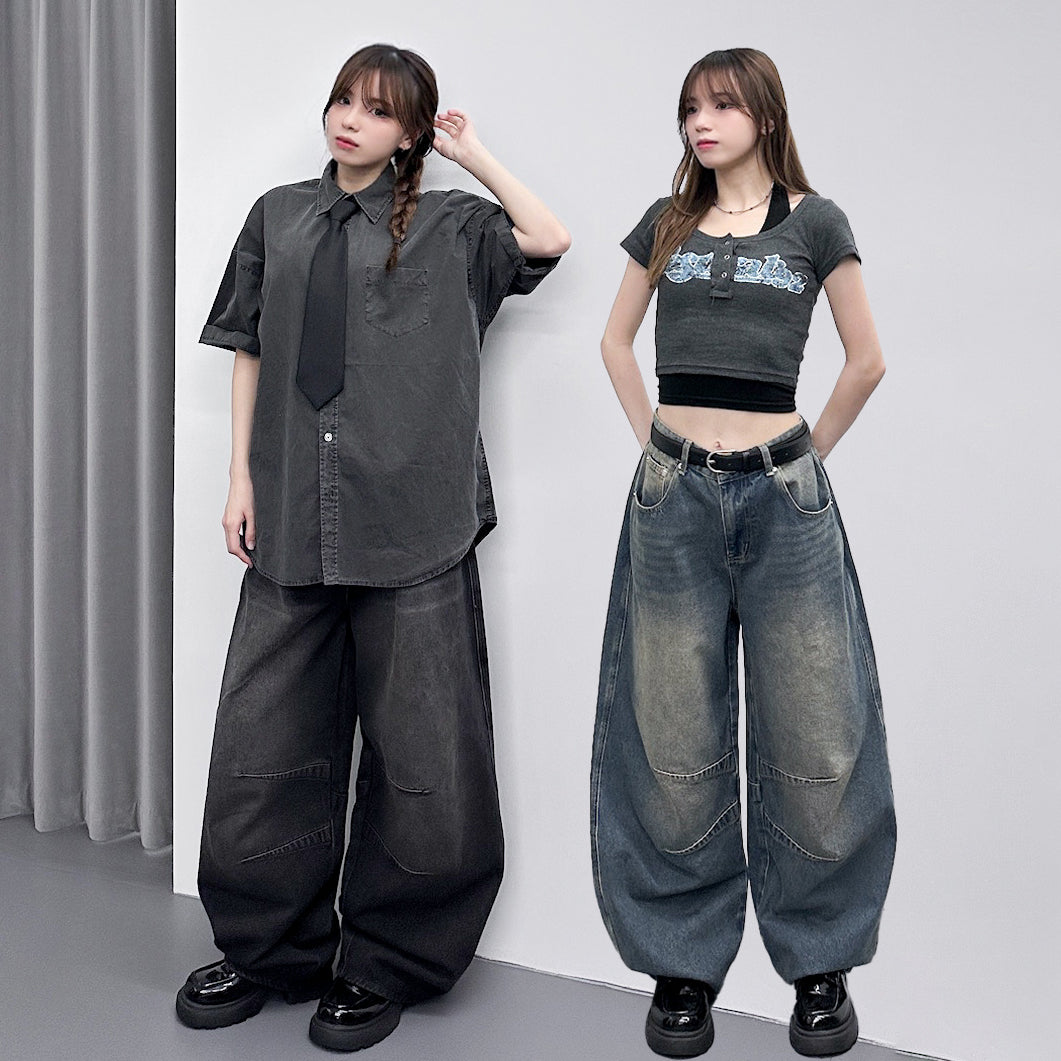 [UNISEX彎刀褲] VINTAGE SCIMITAR DENIM PANTS/ 2色