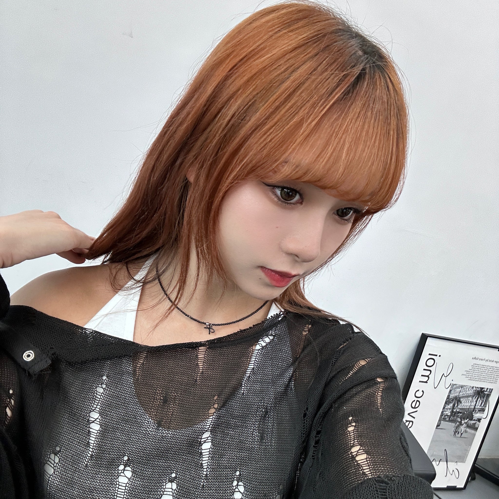BLACK RIBBON NECKLACE/ 1色