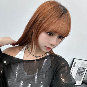 BLACK RIBBON NECKLACE/ 1色