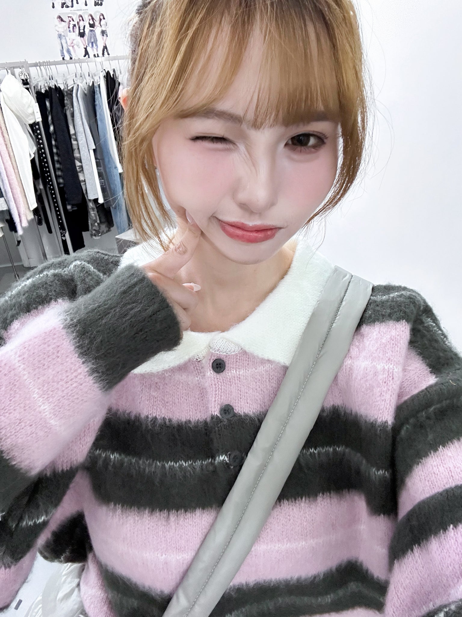 MOHAIR STRIPE KNITWEAR/ 3色