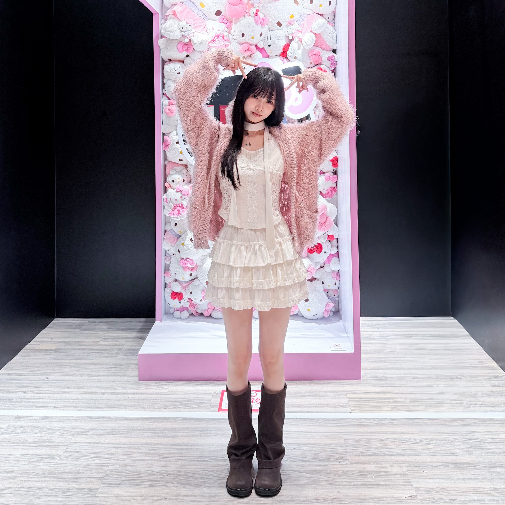 [啡色麂皮秋冬必備] FOLDING SUEDE MIDDLE BOOTS/ 1色