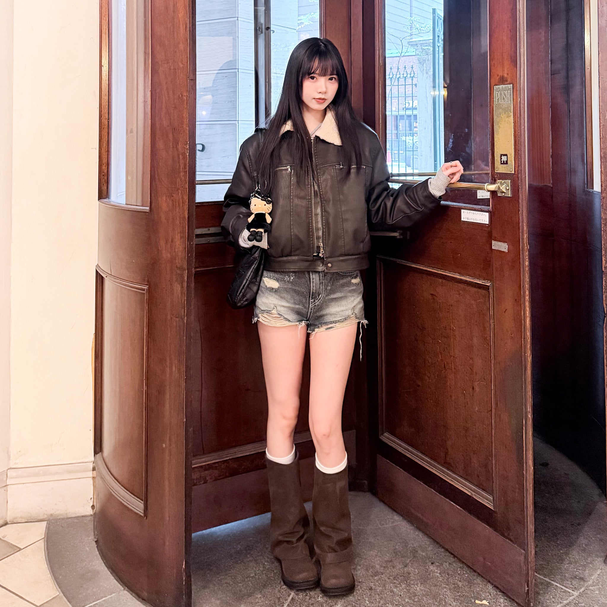 [私心推薦] BEST! 冬季旅行必備短款Softy羊毛皮褸/ 2色