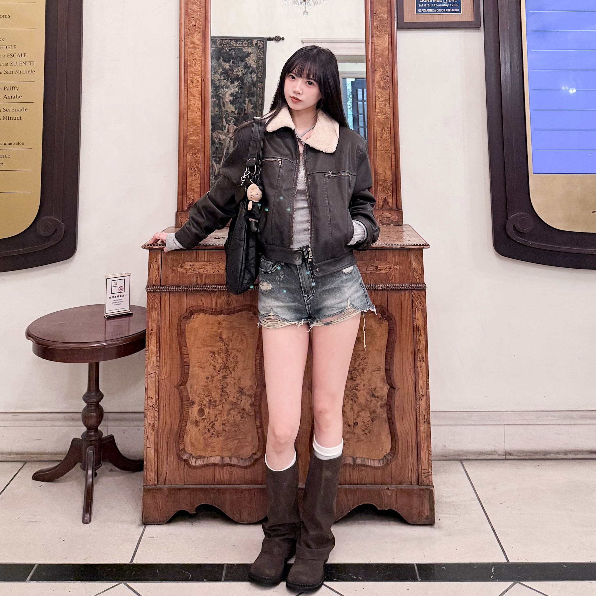 [私心推薦] BEST! 冬季旅行必備短款Softy羊毛皮褸/ 2色