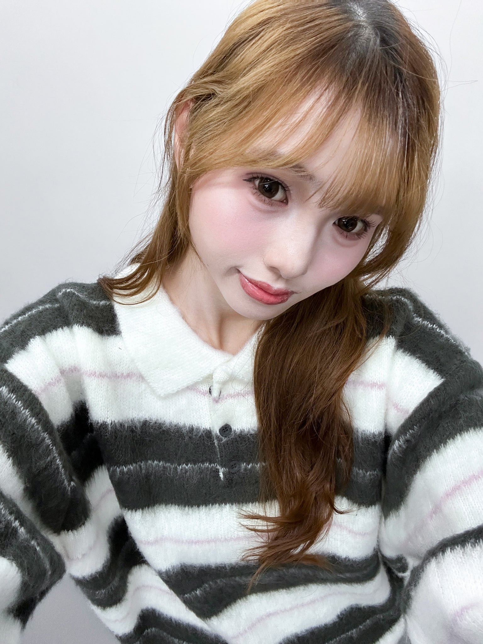 MOHAIR STRIPE KNITWEAR/ 3色