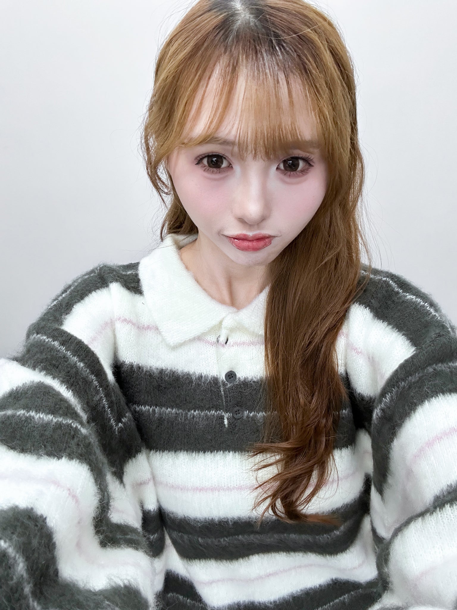 MOHAIR STRIPE KNITWEAR/ 3色