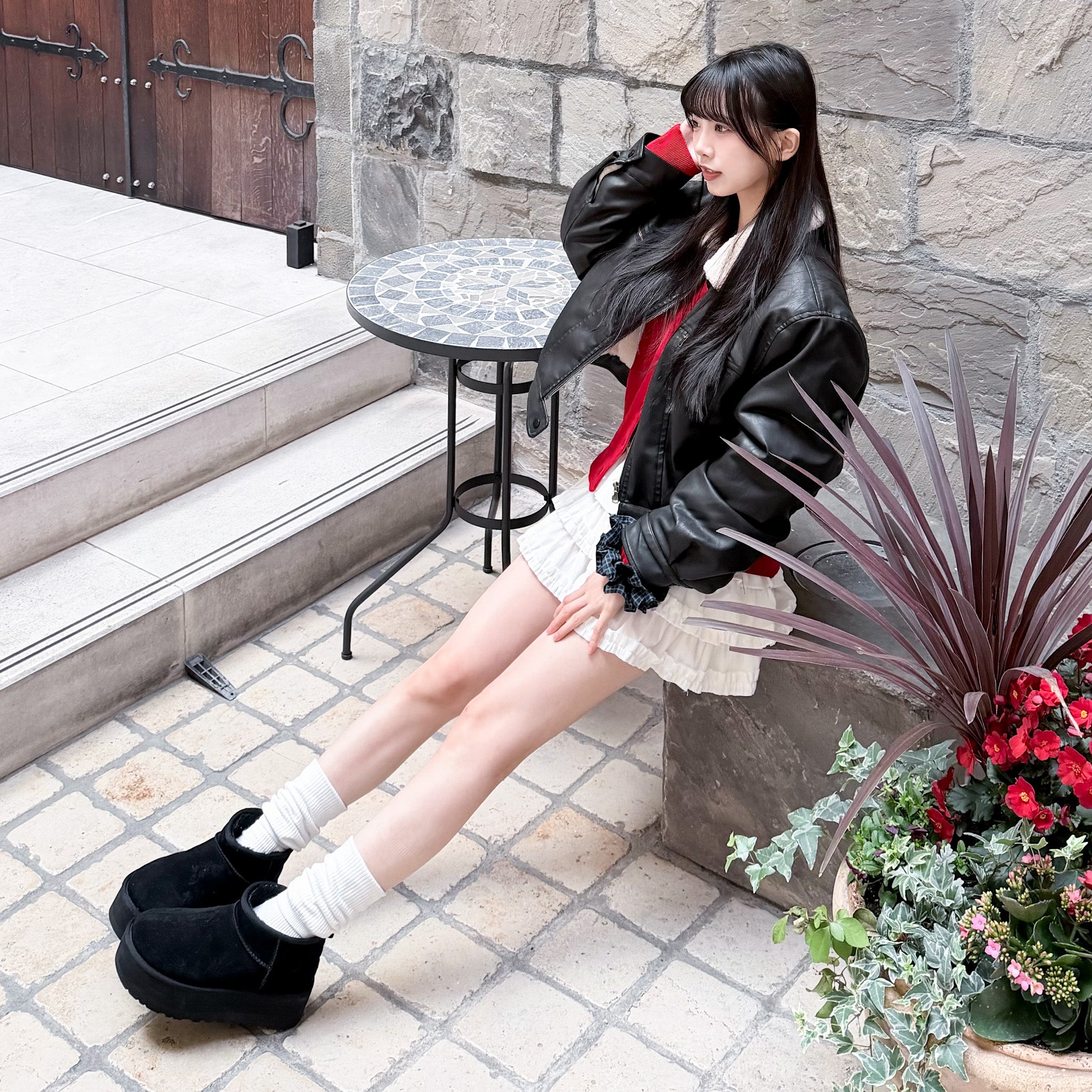 [私心推薦] BEST! 冬季旅行必備短款Softy羊毛皮褸/ 2色