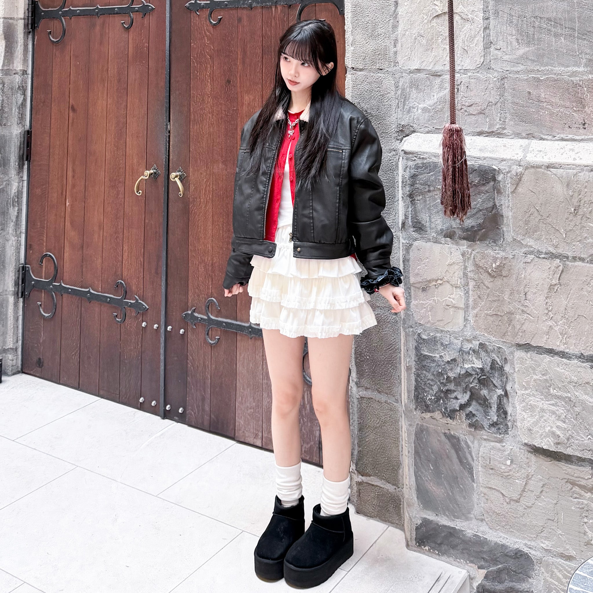 [私心推薦] BEST! 冬季旅行必備短款Softy羊毛皮褸/ 2色