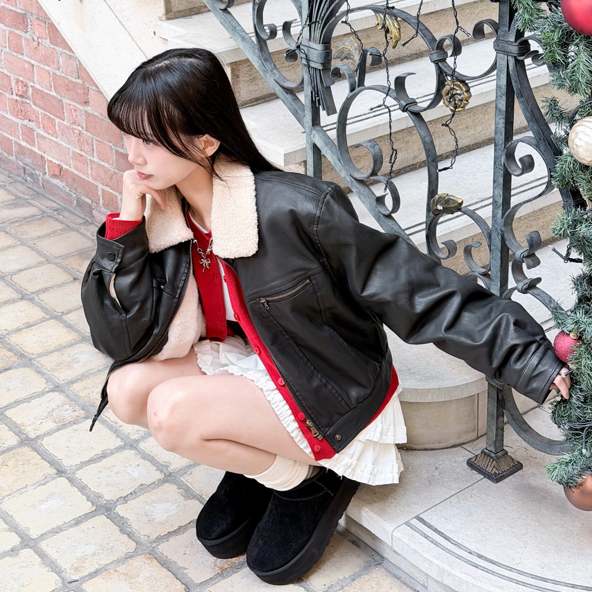 [私心推薦] BEST! 冬季旅行必備短款Softy羊毛皮褸/ 2色