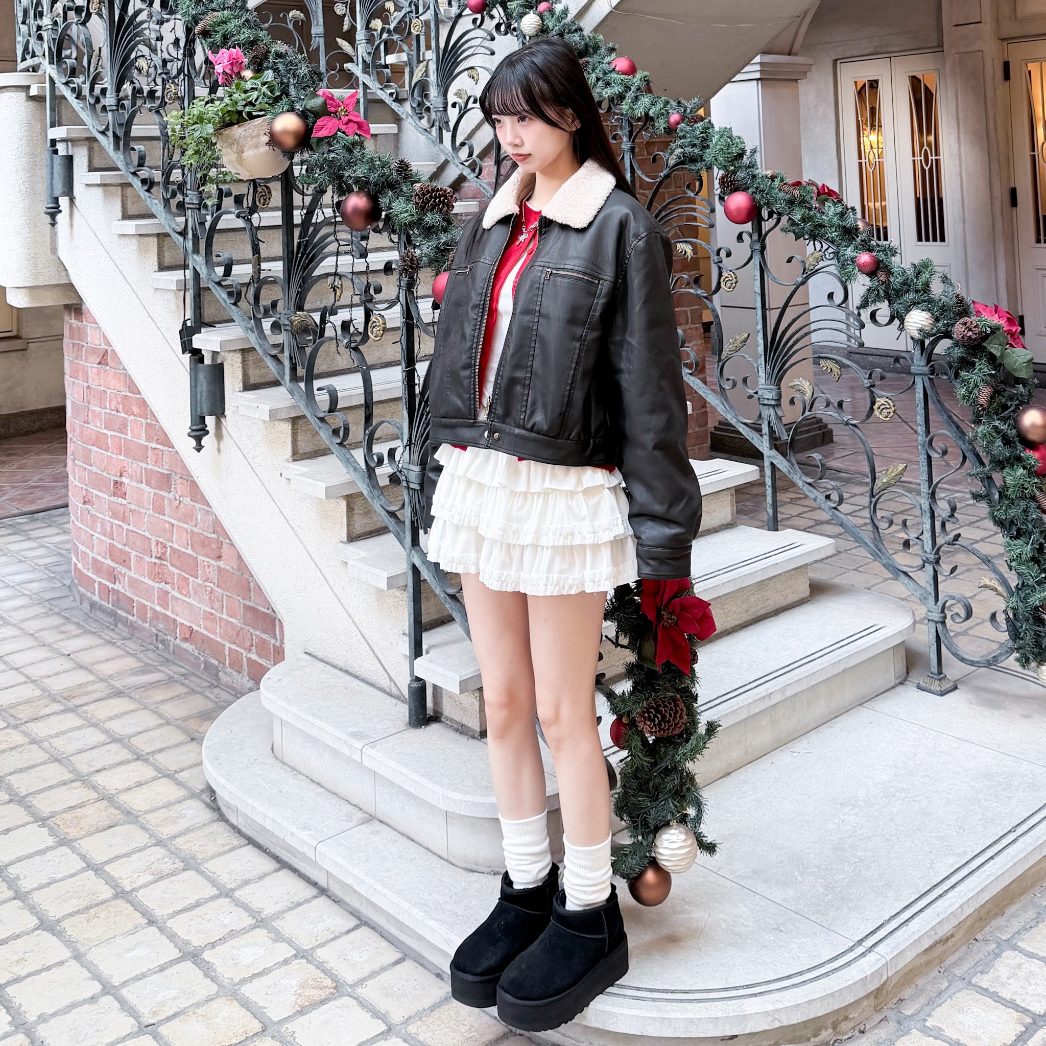 [私心推薦] BEST! 冬季旅行必備短款Softy羊毛皮褸/ 2色