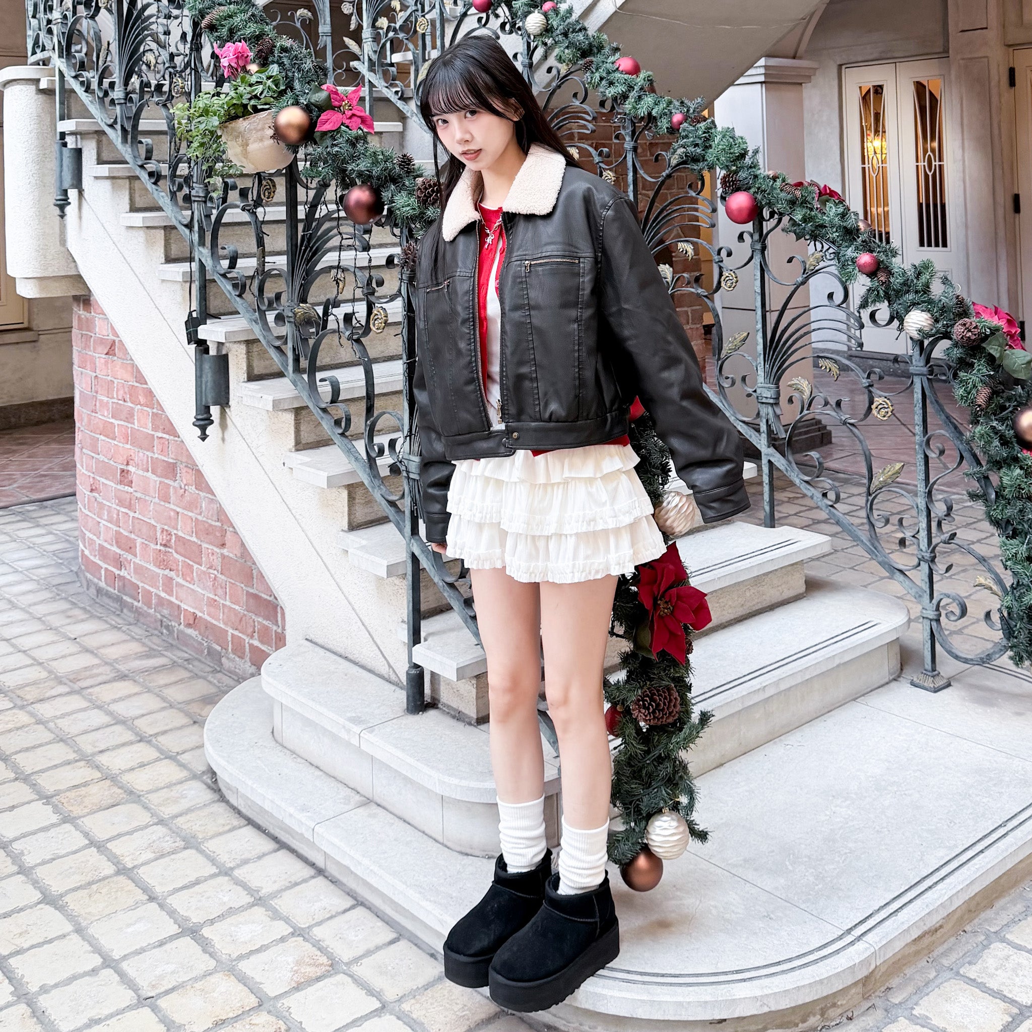 [私心推薦] BEST! 冬季旅行必備短款Softy羊毛皮褸/ 2色