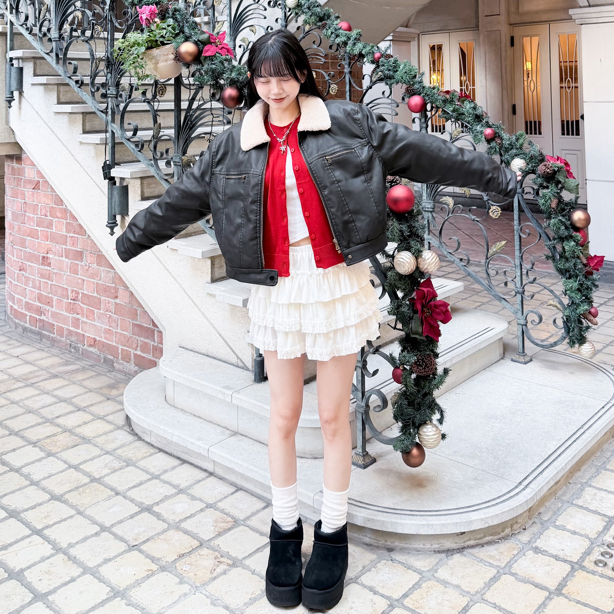 [私心推薦] BEST! 冬季旅行必備短款Softy羊毛皮褸/ 2色