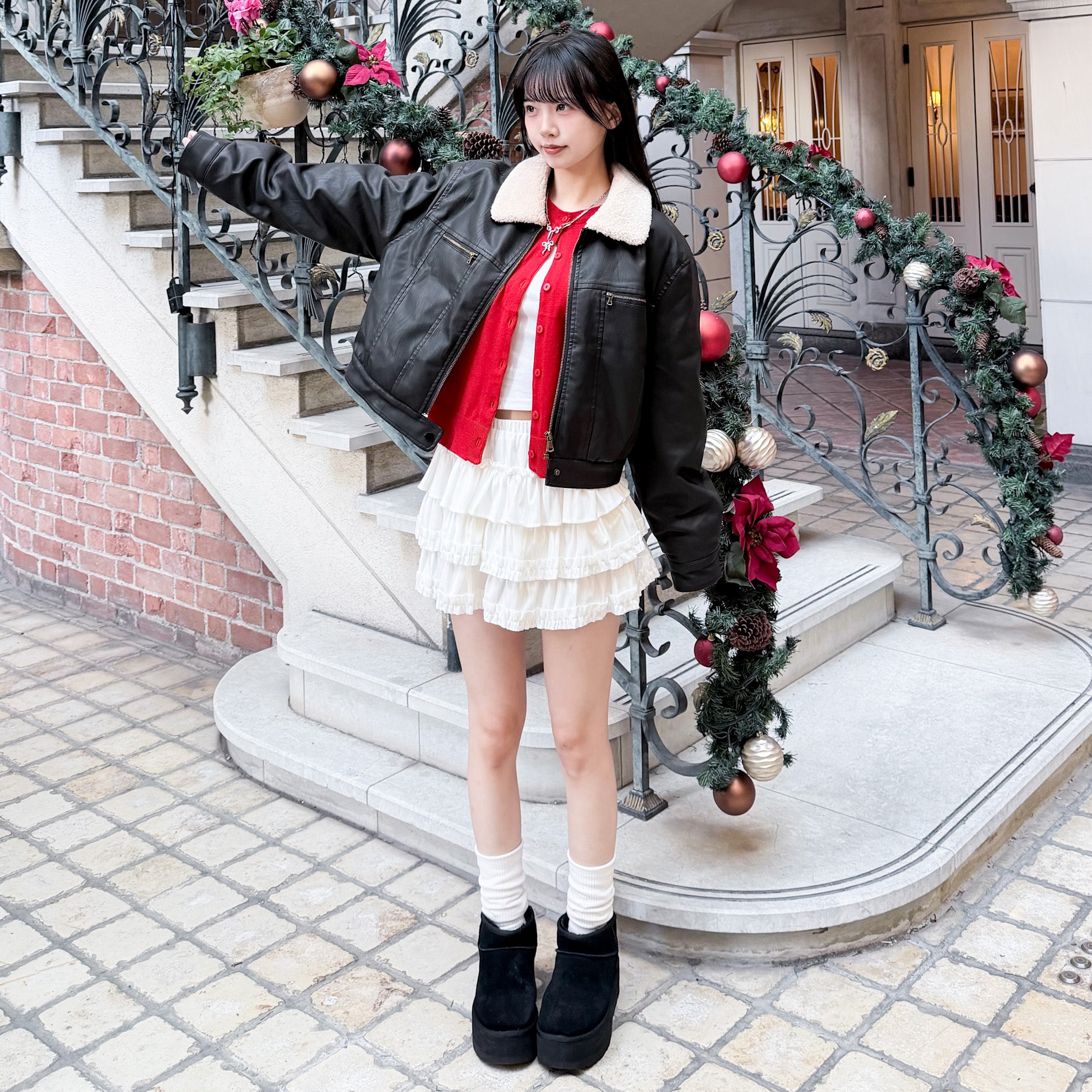 [私心推薦] BEST! 冬季旅行必備短款Softy羊毛皮褸/ 2色