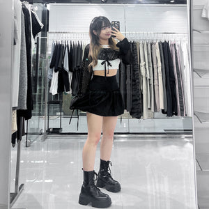 [BEST] 4 RIBBONS SKIRT PANTS/ 2色