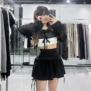 [BEST] 4 RIBBONS SKIRT PANTS/ 2色