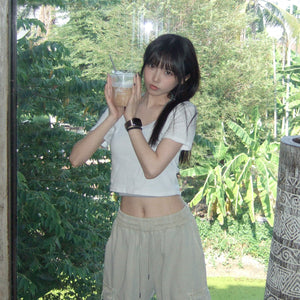 [層次UP] LAYERED U-NECK SHORT SLEEVE TEE/ 3色