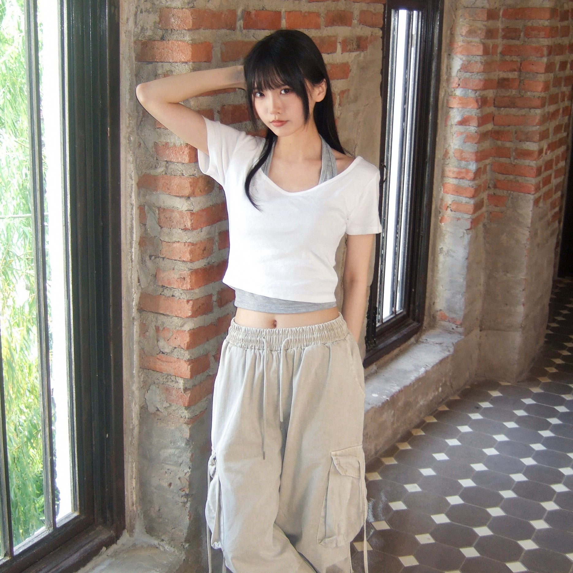 [層次UP] LAYERED U-NECK SHORT SLEEVE TEE/ 3色