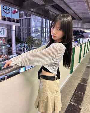 [BEST] PIGMENT PLEATED MINI SKIRT BELT SET/ 3色